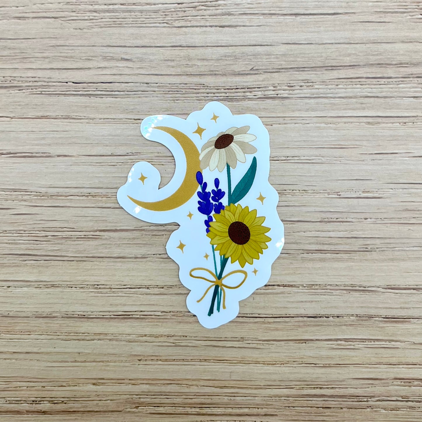 Flowers and Moon Sticker