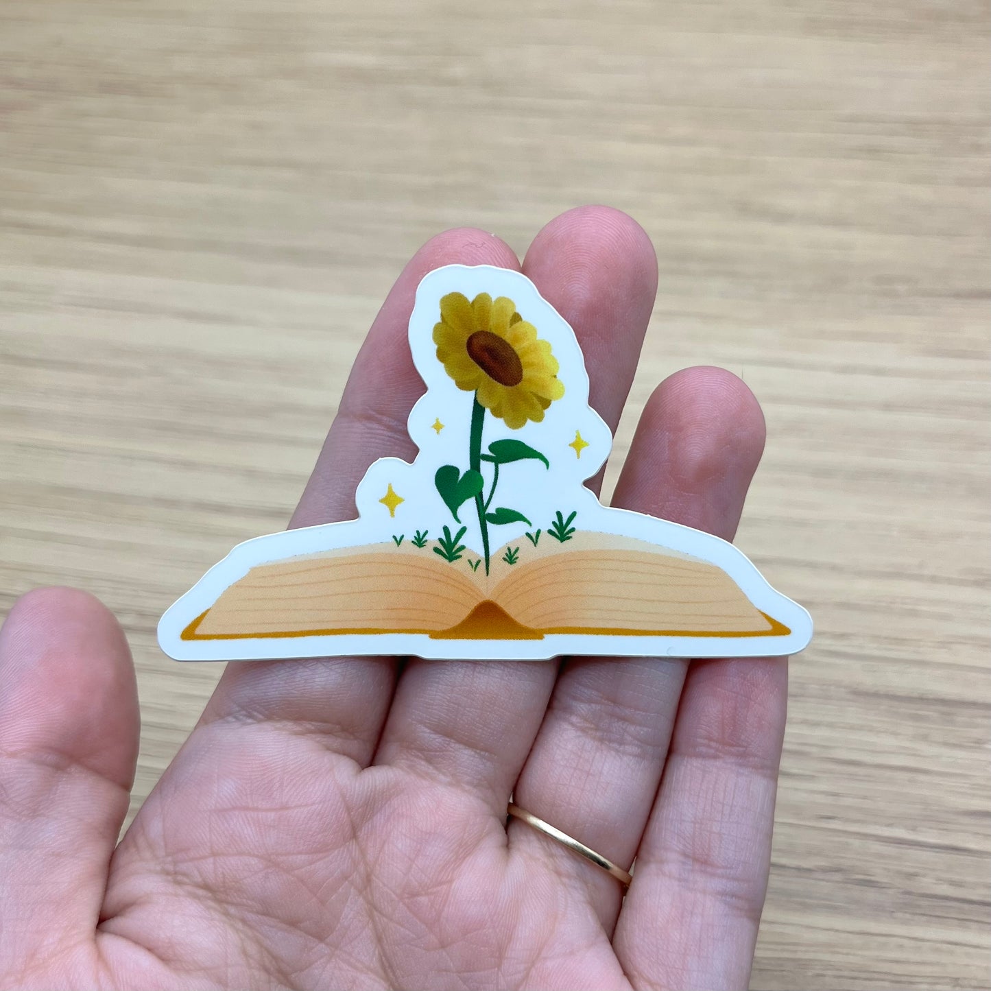 Sunflower Book Sticker