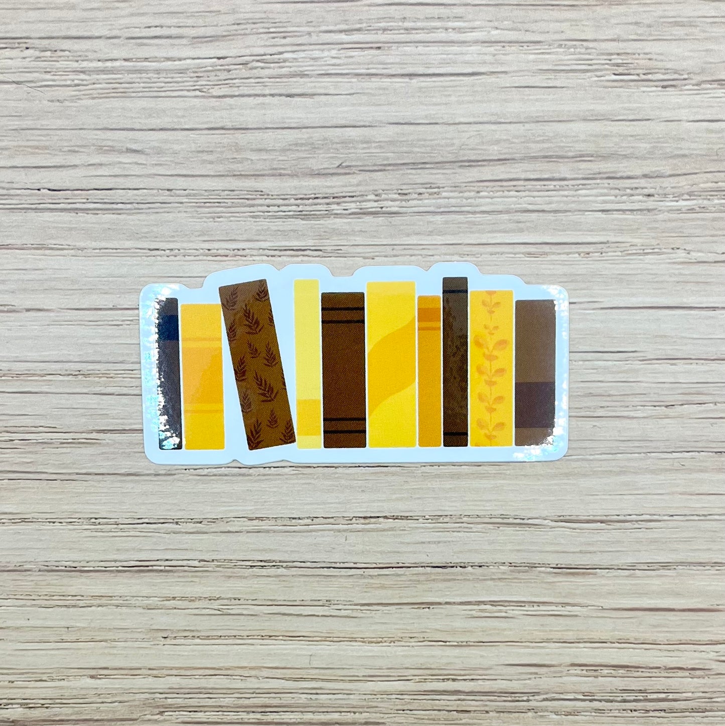 Yellow and Brown Books Sticker