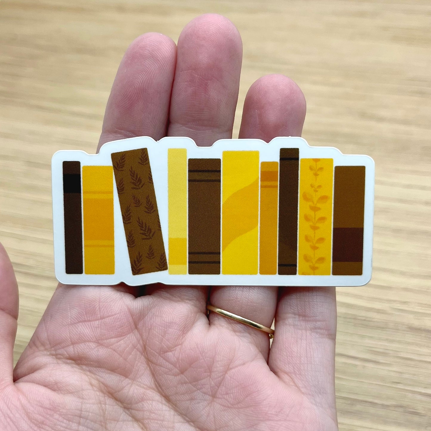 Yellow and Brown Books Sticker