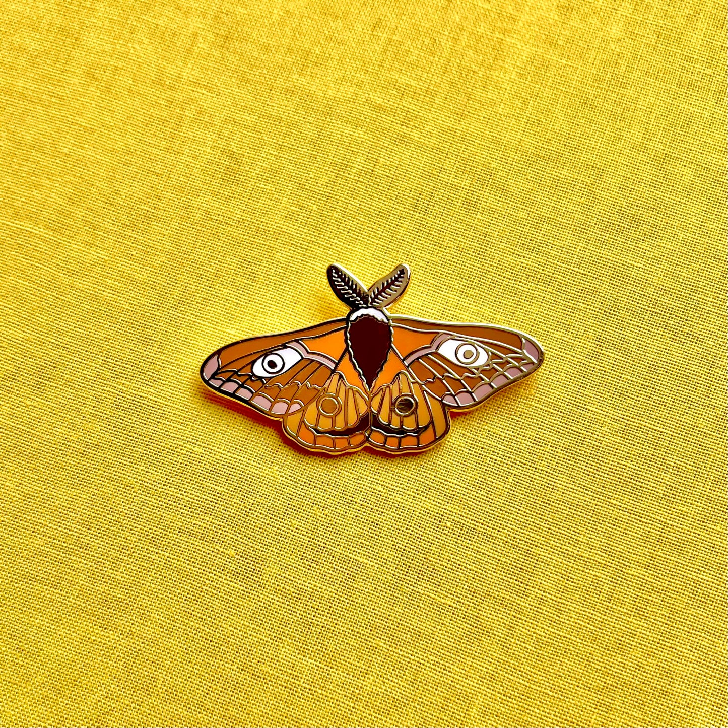 Emperor Moth Enamel Pin