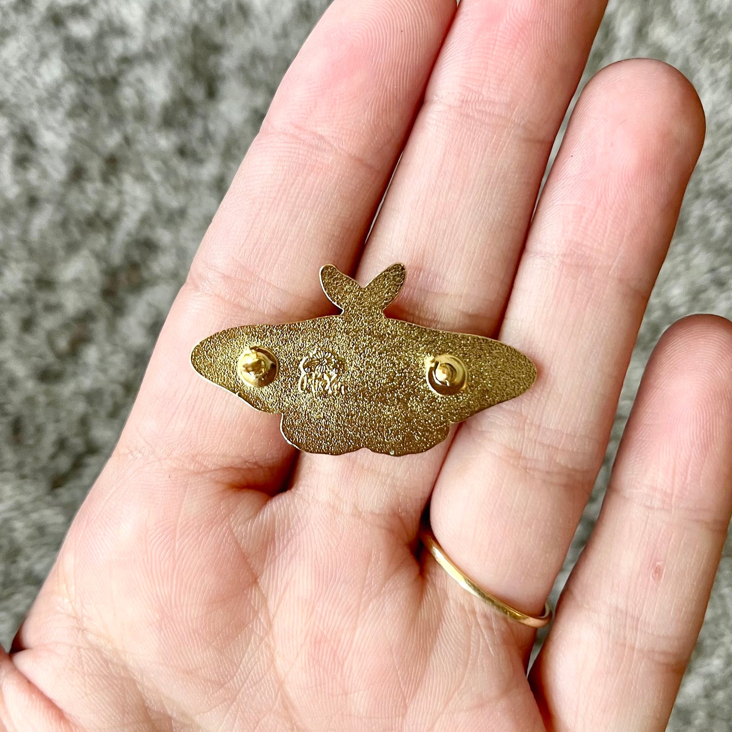 Emperor Moth Enamel Pin